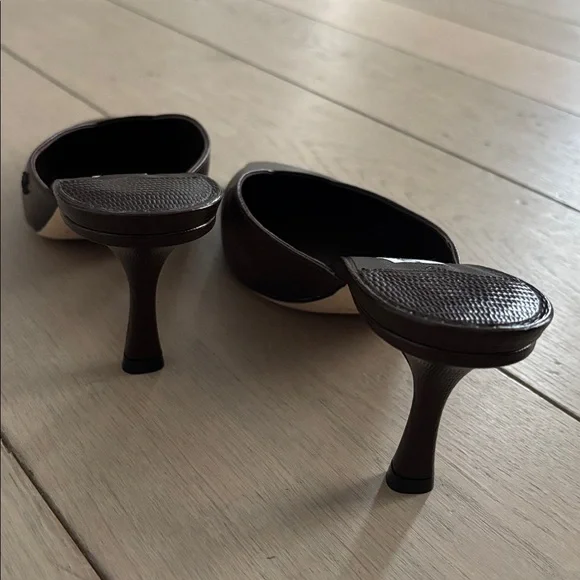 Jimmy Choo brown croc print kitten heel mules - Picture 5 of 7